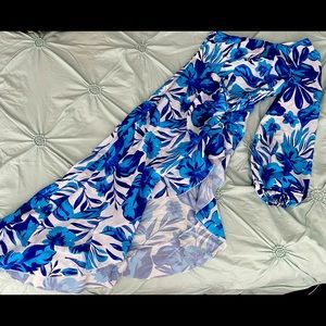 Blue & White Floral Dress